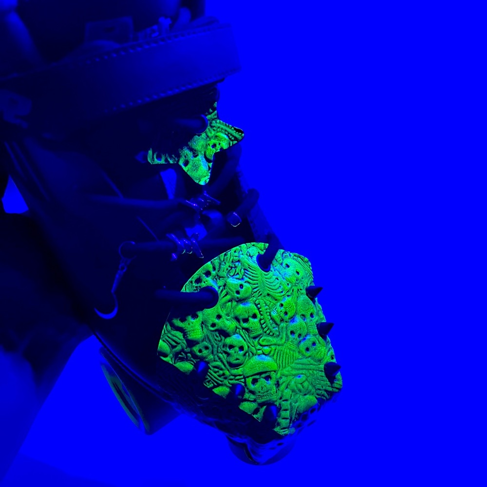 Green neon Skeleton Roller Skates Toe Guards